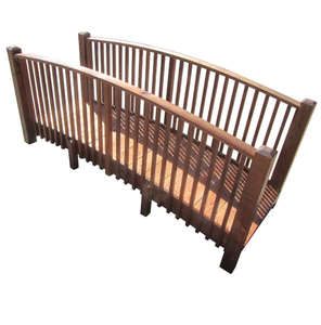 Puente de Jardín Arqueado de Madera Maciza (Decorativo) - Product Image 4