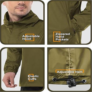 Vestes de pluie de qualité supérieure Veste de pluie respirante personnalisée et imperméable Logos personnalisés pour hommes téléchargés par Dress Sports - Product Image 6