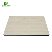 Plateau de table compact rond en HPL, résistant à l'eau, anti-rayures, facile d'entretien, panneau haute pression pour table à manger, mobilier de restaurant