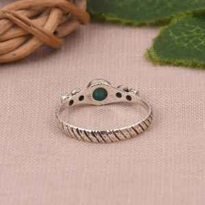 <b>Sterling</b> <b>Silver</b> Kingman Turquoise Statement <b>Ring</b> <b>Adjustable</b> Boho Jewelry Handmade Southwestern <b>Ring</b> Gift for Her Gemstone <b>Ring</b> - Product Image 6