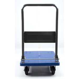 Compact Foldable Platform Cart <b>Dolly</b> 330 660 Lb Capacity Blue Steel PP Industrial Hand Cart With 360 Degree Swivel <b>Wheels</b> - Product Image 4