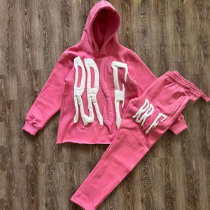 3D ชุดวอร์มสำหรับผู้ชายพิมพ์ลายพัฟชุดสเวตเตอร์กางเกงขาบานและมีฮู้ดขนาดใหญ่สำหรับฤดูหนาว - Product Image 2