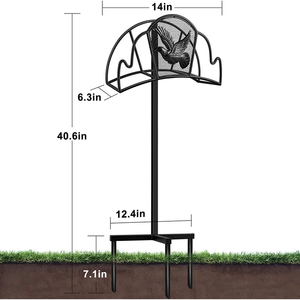 Meilleure vente fabricant de support de tuyau d'arrosage personnalisé de haute qualité support de tuyau d'arrosage en métal détachable de couleur blanche - Product Image 2
