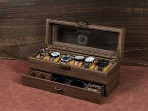 KALATRI Bandeja de Madera de Lujo para Hombre, Organizador Personalizado para Relojes, Soporte para Gafas de Noche, Base para Teléfono, Práctico para la Sala de Estar - Product Image 4