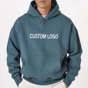 Sudadera con Capucha Cuadrada de Alta Calidad, 100% Algodón, Personalizada, Gruesa, Unisex, de Felpa, Estilo Urbano, Sudadera Blanca Extra Grande - Product Image 2