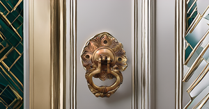 Elegante aldaba de puerta floral de latón con diseño de flores, perilla de manija de anillo de Metal, herrajes para puertas de madera, instalación de tornillos - Product Image 3