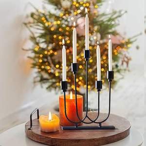 New Design Creative <b>Black</b> Candle <b>Holder</b> Metal Candle Stand Decorative <b>Candlestick</b> for Home Wedding Decoration - Product Image 6