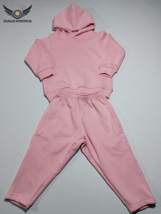 Venta caliente niños chándal Color sólido chándal niños 2 uds conjunto chándal de lana para niños chándal ropa precio barato OEM - Product Image 6