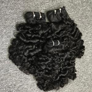 Nouveauté Extensions de cheveux en trame Remy vietnamiennes naturelles bouclées birmanes, couleur naturelle, sans enchevêtrement, sans perte, facile à entretenir, double machine - Product Image 1