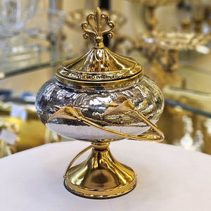 Cuenco de aluminio para frutas secas y nueces con soporte de flores, cuenco de lujo japonés decorativo hecho a mano de nuevo diseño - Product Image 3