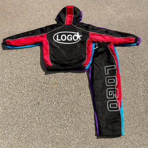 Conjunto Deportivo Personalizado de Nylon, Sudadera con Capucha y Cremallera, Chaqueta Cortavientos, Pantalones Deportivos, Conjunto de Sudadera con Capucha Bordada y Pantalones Deportivos con Cremallera - Product Image 4