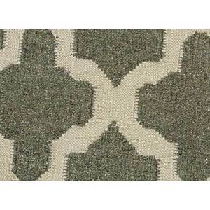 พรมอินดัสบาร์ ADWV-13049 สีเขียว ลายเรียบ ทอจากขนสัตว์และใยวิสโคส ลายเรขาคณิต รูปทรงสี่เหลี่ยมผืนผ้า สำหรับห้องนั่งเล่น ห้องนอน และทางเดินในบ้าน - Product Image 3