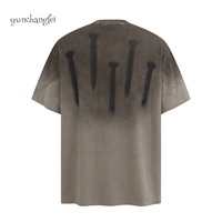 T-shirt personnalisé coupé et cousu 100% coton impression graphique lourd javel lavé à l'acide Vintage grande taille hommes t-shirt surdimensionné