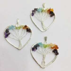 สร้อยคอจี้ชีวิตต้นควอตซ์ทำด้วยมือคริสตัลธรรมชาติแบบคลาสสิกถูกห่อด้วยลวดเพื่อการรักษาเครื่องประดับทันสมัย - Product Image 5