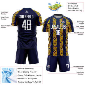 Uniformes de fútbol Premium con características que absorben el sudor, costuras de alta resistencia, ajuste ligero y sensación profesional auténtica - Product Image 5