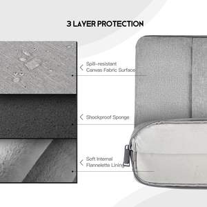 Housse pour ordinateur portable en polyester de qualité supérieure, de fabrication vietnamienne, vente en gros, style basique et tendance, 15,6 pouces, avec bandoulière et poche zippée - Product Image 3