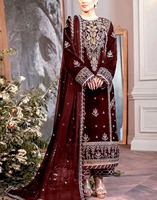 Robe d'été décontractée pour femme 2025, style pakistanais, col en V, manches longues, brodée, unie, écologique, lavable, respirante, haute qualité