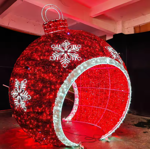 Nuevo adorno <span class=keywords><strong>luces</strong></span> de bola de arco gigante para centros comerciales al aire libre impermeable <span class=keywords><strong>Navidad</strong></span> 3D LED marco de alambre hecho a mano <span class=keywords><strong>luces</strong></span> con motivos grandes - Product Image 1
