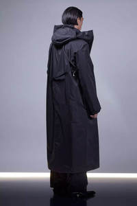2025 hommes Cyberpunk Techwear Cyberpunk veste respirant noir à capuche imperméable Streetwear longue veste OEM - Product Image 4