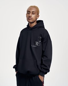 Sudadera con capucha bordada con precio de calidad al por mayor, Sudadera con capucha bordada transpirable de alta calidad para hombre, Sudadera con capucha bordada térmica de gran tamaño - Product Image 3