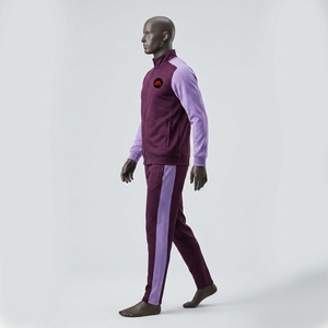 Ensemble de survêtement décontracté pour homme, violet lilas, avec veste zippée intégrale et pantalon de jogging, vêtements de sport unis pour l'entraînement, la gym, la course et le fitness - Product Image 2