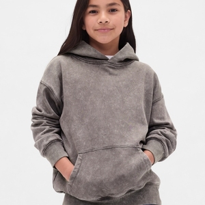 Sweat à capuche pour filles, veste en polaire à manches longues, pull décontracté élégant, chaud, mode adolescente, haut d'hiver - Product Image 1