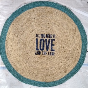 Tapis réversible tressé à la main en jute et laine, pour salon, enfants, nouveauté, adulte, en polybag, uni, revêtement de sol, Uttar Pradesh, 10F, épais - Product Image 4