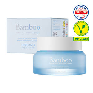 Crème apaisante BERGAMO Bamboo Penta-Hyal 50g, lotion pour le visage, ingrédients véganes, squalane, crème apaisante à l'eau pour usage domestique - Product Image 6