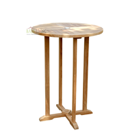 Mesa de Comedor de Estilo Moderno en Oferta, Hecha de Madera Maciza para Uso en Exteriores, Cafeterías, Villas o Apartamentos