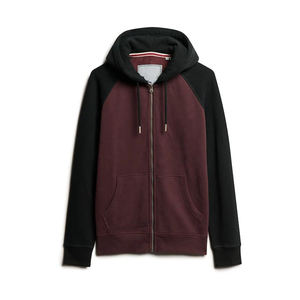 Sweat à capuche décontracté pour hommes avec motif patch en détresse 100% coton couleur unie à capuche fermeture éclair et cordon mode d'hiver - Product Image 4