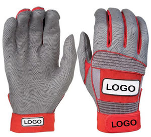 Guantes de Bateo de Béisbol de Cuero Deportivo con Puño Corto y Agarre Fuerte, Antideslizantes, Personalizables, para Jóvenes y Adultos - Product Image 1