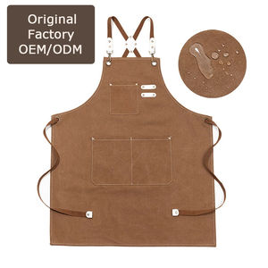 Delantal de cocina personalizado de algodón y poliéster con bolsillos - Product Image 5