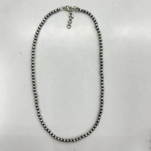 Vente chaude Vintage Style Naturel Navajo Perles En Argent Sterling Bijoux/Collier Faits À La Main, 5 mm Navajo Argent Perles Collier - Product Image 1