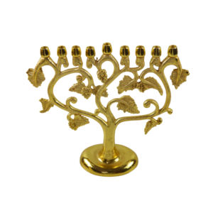 Tema sólido Menorah Metal tradicional Hanukkah en Tarifa mayorista para el hogar Hotel Restaurante Decoración Portavelas - Product Image 3