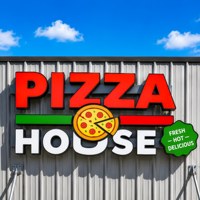 Enseigne de restaurant de pizzas personnalisée, lettres en relief LED, logo de devanture 3D éclairé par l'avant, signalétique extérieure pour pizzeria, magasin de nourriture