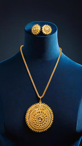 Low Prices Necklace Earrings <b>Set</b> with 22Ct Gold Plated Fancy Design Necklace Earrings <b>Set</b> <b>For</b> <b>Women</b> Wear <b>Jewelry</b> - Product Image 3