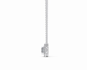 0.940 Carat Lab Grown Oval Cut Diamond Halo <b>Pendant</b> 17 Piece Diamond Necklace 9K 14K 18K Rose Gold Luxury Gift Jewelry - Product Image 6