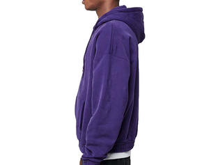 Sweat à capuche léger et respirant unisexe avec fermeture éclair, idéal pour le printemps et l'automne, prix d'usine, sweat à capuche imprimé violet unisexe - Product Image 4