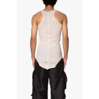 Le Débardeur Racer Sheer Knit-Gris
