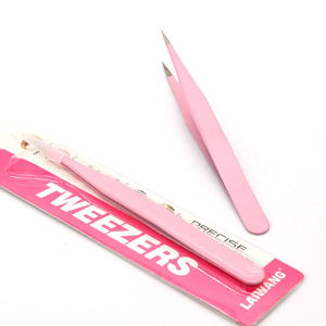 Pince à cils spéciale en acier inoxydable à pointe en fibre Outils de beauté pour l'extension des cils et les faux cils Type de pointe à haut volume - Product Image 3