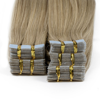40 Pièces 100g Extensions de Cheveux Humains Vierges Brésiliens Remy à Bandes Adhésives Lisses Sans Enchevêtrement Sans Perte