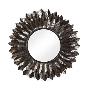 Espejos Decorativos de Pared de Latón Europeo para Baño, Arte Mural Colgante a Precio Accesible - Product Image 1