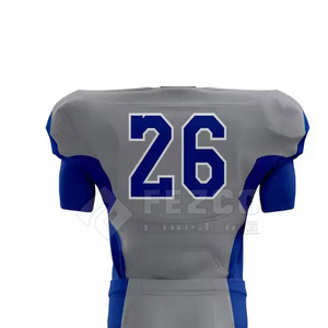 Ventes en gros de nouveaux ensembles d'uniformes de football américain respirants et tendance, personnalisés, à manches courtes, 100% polyester, à bas prix - Product Image 6