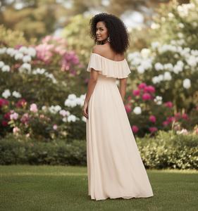 Robe de soirée européenne américaine à col carré sans manches en mousseline de soie, coupe trapèze, longueur au sol, volants, taille naturelle, élégante, pour l'été - Product Image 2