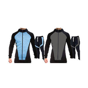 Survêtement de qualité supérieure en sublimation numérique pour homme, 100 % coton biologique, pull à manches longues avec poche kangourou sur le devant - Product Image 4