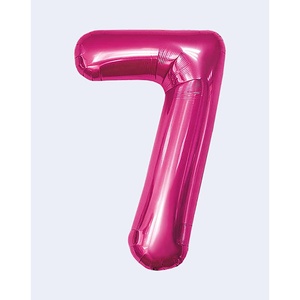 Palloncini Numero Party Love Fucsia N7 100cm Confezione da 12 Pezzi - Product Image 1