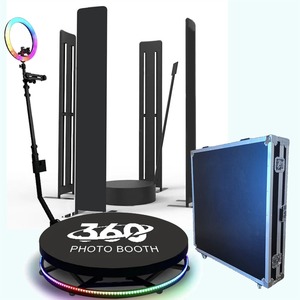 แพลตฟอร์มถ่ายภาพหมุนได้ 360 องศา Top Spinner Warehouse สำหรับถ่ายภาพเซลฟี่แบบสโลว์โมชั่น พร้อมกระจก ให้เช่าสำหรับงานแต่งงานและงานปาร์ตี้ - Product Image 1