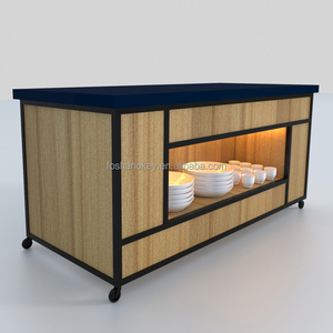 <span class=keywords><strong>OKEY</strong></span> Tavolo Buffet Personalizzato di Alta Qualità con Piano in Marmo, Bancone Buffet Moderno per Stazioni Buffet Ristorante, Uso Commerciale - Product Image 3