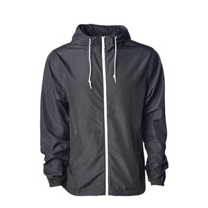 <b>Light</b> Weight Hooded Windproof Canvas <b>Men's</b> Windbreaker <b>Jacket</b> for Cycling Running Outdoor Use - Product Image 1