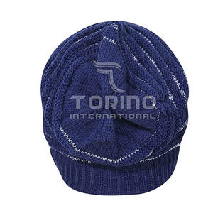 หมวกบีนนี่ผ้าวูลถักแจ็คการ์ดดีไซน์ใหม่หมวกบีนนี่2025ผลิตตามสั่ง100% - Product Image 5